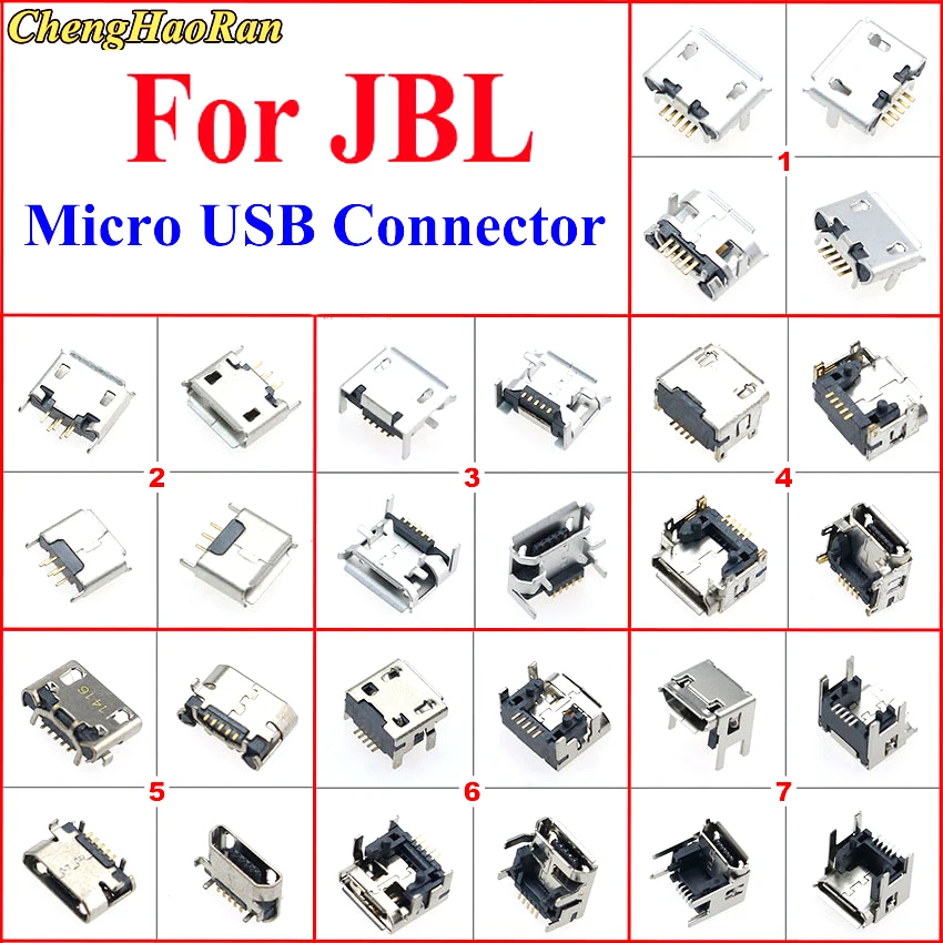 Chenghaoran 7 Modello Per Jbl Flip 3 2 Pulse 2 Altoparlante Bluetooth Micro Usb Jack Dock Porta Di Ricarica Caricabatterie Connettore Parti Di Riparaz