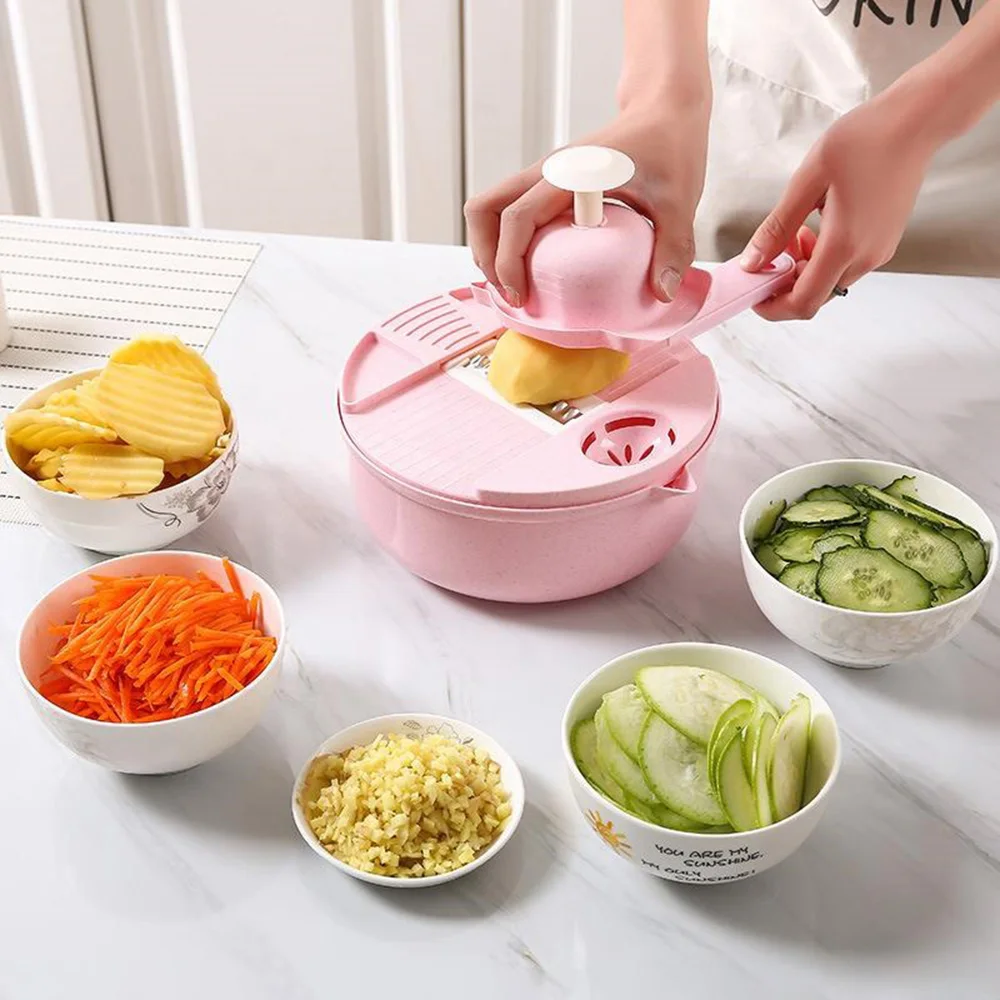 

Multifunctional Slicer Vegetable Slicer Potato Peeler Carrot Onion Grater Strainer Cutter Shredder Set Kitchen Gadget Tools