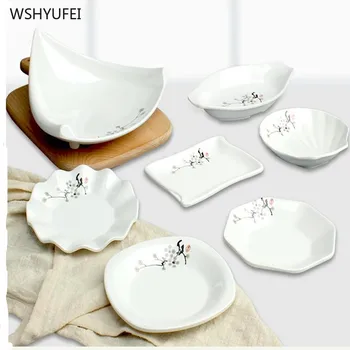 

1pcs melamine Pizza Tray Dishes Dinner Plate Fruit Snacks Sushi Kitchen Tableware Steak Fish Plate Dishes Kitchen Supplies