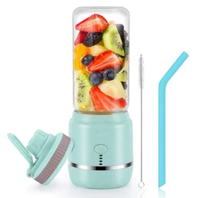 Liquidificador pessoal portátil, liquidificador elétrico sem fio recarregável do juicer de usb para smoothies do fruto