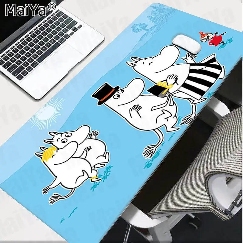 Maiya Custom Skin cute hippo Moomin Pikku myy игровой коврик для мыши для ноутбука большой коврик для мыши Коврик для клавиатуры - Цвет: Lock Edge 30x80cm