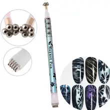 Лак для ногтей магнитная палочка 3D эффект магнитная доска УФ гель Маникюрный Инструмент двойная головка