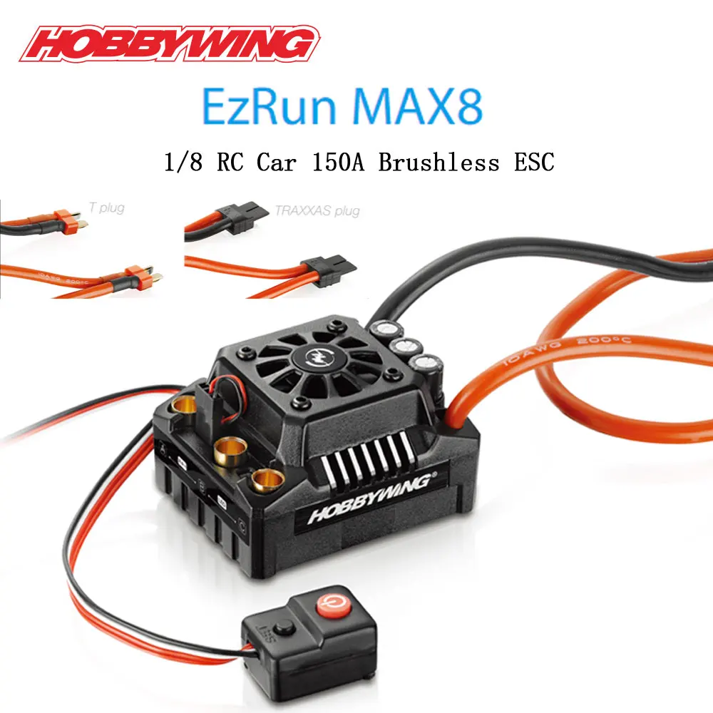Hobbywing EzRun Max8 v3 150A водонепроницаемый бесщеточный ESC T / TRX штекер светодиодный
