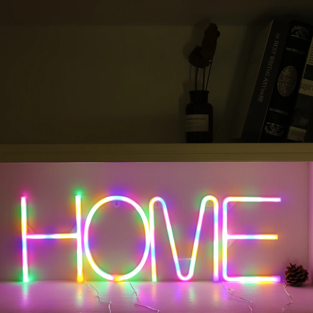 

DIY Colorful 26 Neon Letters Light Light up LED Word Sign Alphabet 3D Wall Hanging Letter Decor for Home Wedding Birthday Party
