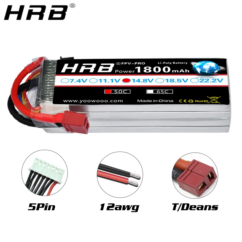 HRB 1800ма/ч 2S 3S Lipo Аккумулятор 7 4 В 11 1 XT60 T Deans 50C 14 8 в 18 5 22 2 детали для радиоуправляемых