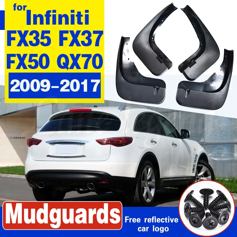 Брызговики для Infiniti FX35 FX37 FX50 QX70 2009 2017 спереди и сзади 2011 2012 2014 2015 2016|Грязезащита| |