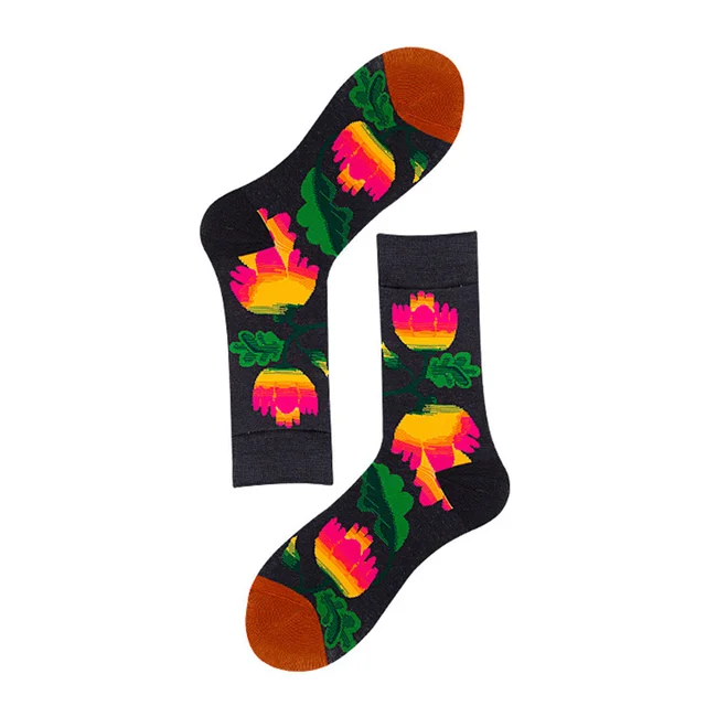 Unisex Fashion Art Men Sock 3D Print Fruit Happy Socks Avocado Apple Cherry Crew Men Funny Meias Cotton Harajuku Soft Socks 30