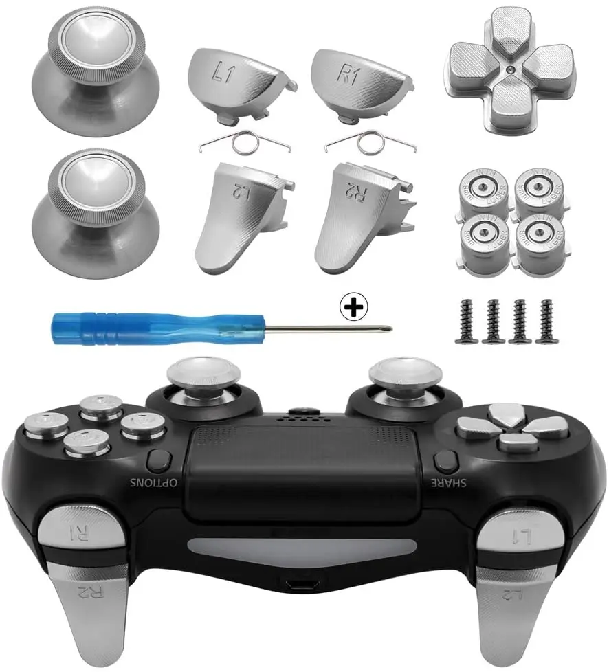 Buttons New Gen Ps4 Controller Matte UV Black 13in1 Button Kits
