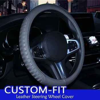 

Leather car steering wheel Cover for Hyundai santa fe ix25 solaris ix35 accent elantra tucson veloster sonata Genesis Veracruz