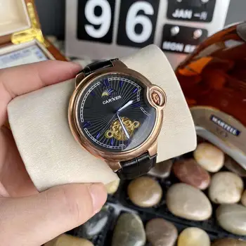 

Cartier- boutique men's watch, large flywheel 3-pin design, noble atmosphere, gentleman style, excellent quality, hot selling