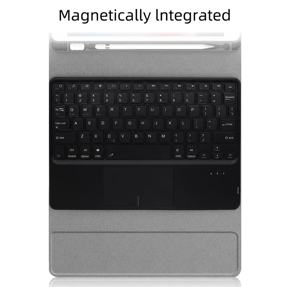 Capa com Touchpad para Ipad 9.7 2023 2023 Quinta e Sexta Air 9.7 Pro 11 10.5 com Suporte para Lápis - Imagem 3