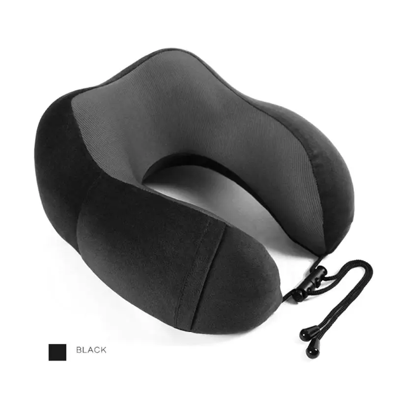Подушка для шеи автомобиля с эффектом памяти u-образная подушка для сиденья в офисе подголовник для отдыха универсальная подушка с сумкой для хранения авто аксессуары - Цвет: 01