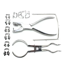 12 шт./компл. уход за зубами Перемычка резиновая для зубного протезирования набор перфоратор плоскогубцы-дырокол для стоматологического ортодонтического лабораторное устройство оборудование для инструментов