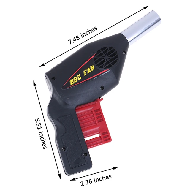 1Db Bbq Lángszén Grill Ventilátor Fúvókák Grillező Tűzoltó Fúvó Pisztoly Kültéri Kemping - Image 6