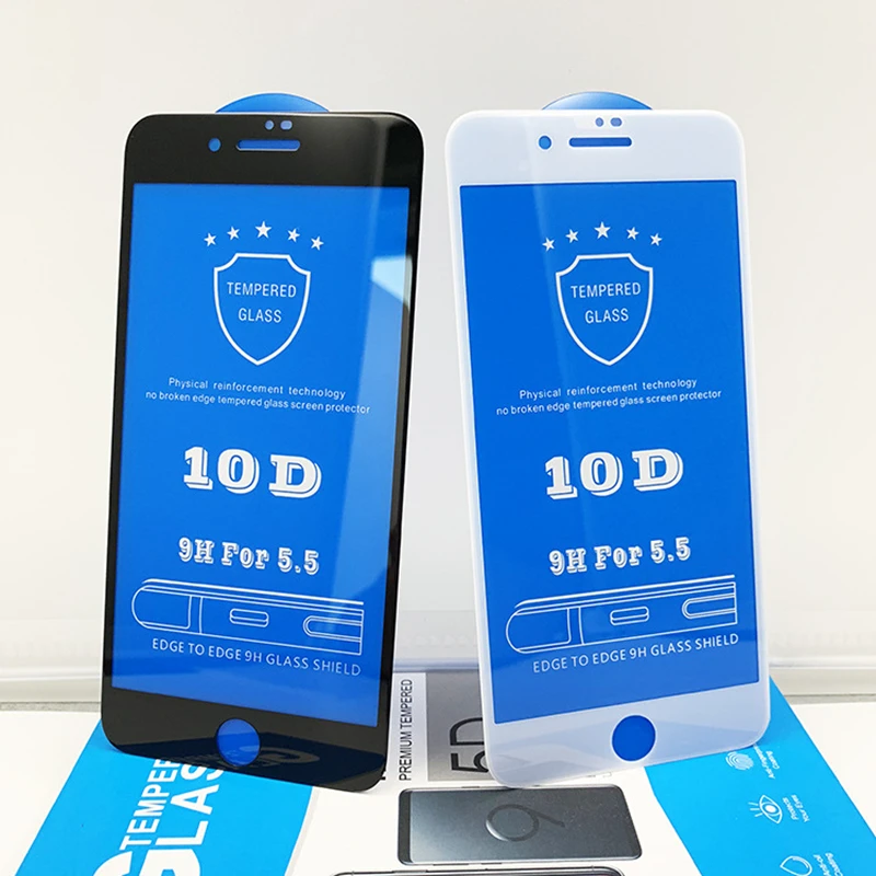 Защитное стекло 10D для iPhone 6 6s 7 8 plus XR X XS с полным покрытием 11 Pro Max защита экрана