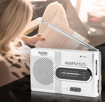 

BC-R21 Pocket Radio Receiver Mini Portable AM ​​FM Radio Antenna Telescopic Slim Dual Band