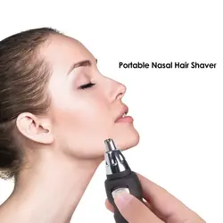 Электробритва для удаления волос в носу триммер портативный носовой волос бритва-триммер съемная щетка для чистки головы из нержавеющей