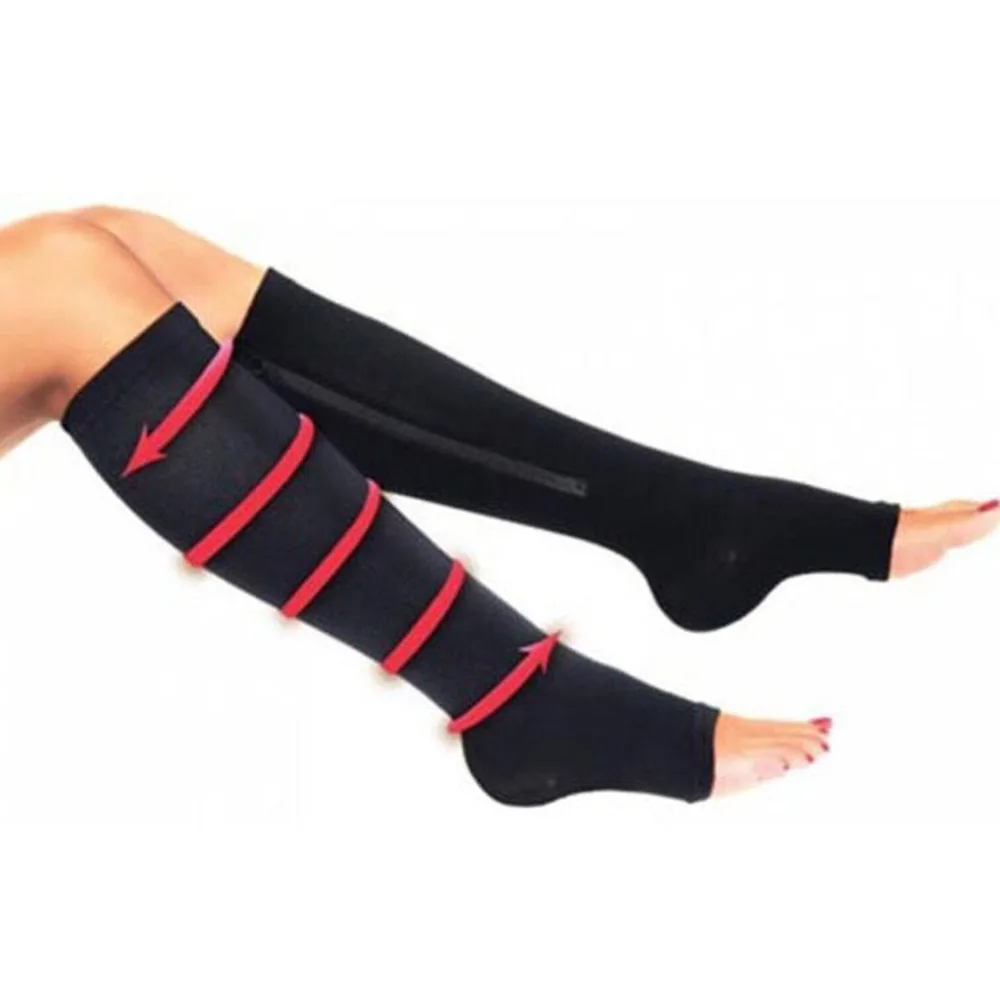 

hot Unisex Anti-Fatigue Compression Socks Foot Leg Pain Relief Solid Miracle Copper Anti Fatigue Magic Socks Knee High Stockings