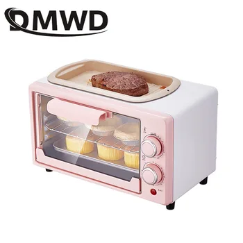 

DMWD Electric Convection Oven Fried Eggs Omelette Steak Frying Pan Bread Timer Toaster Roast Grill Cake Pizza Breakfast Machine