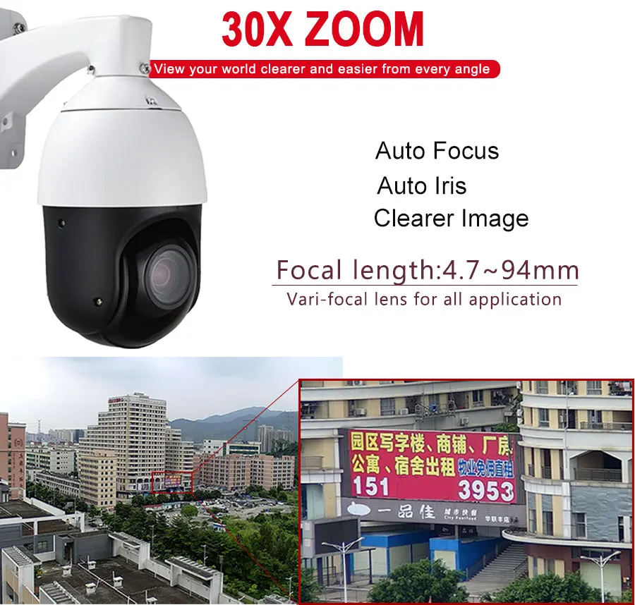 CCTV 1080P 2MP AHD скоростная купольная PTZ камера 30X ZOOM IR 100 м Автофокус IP66 Full HD аналоговый панорамирование/наклон COC RS485 управление