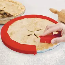 Регулируемая силиконовая форма для пирогов 8,5-11,5 дюйма, кухонные аксессуары, кухонный инструмент красного и синего цвета