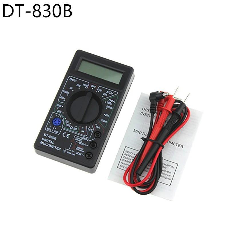 DT-830B Urijk DT830B AC/DC ЖК-цифровой мультиметр 750/1000 в Вольтметр Амперметр Ом тестер Высокая безопасность ручной измеритель цифровой мультиметр - Цвет: DT-830B