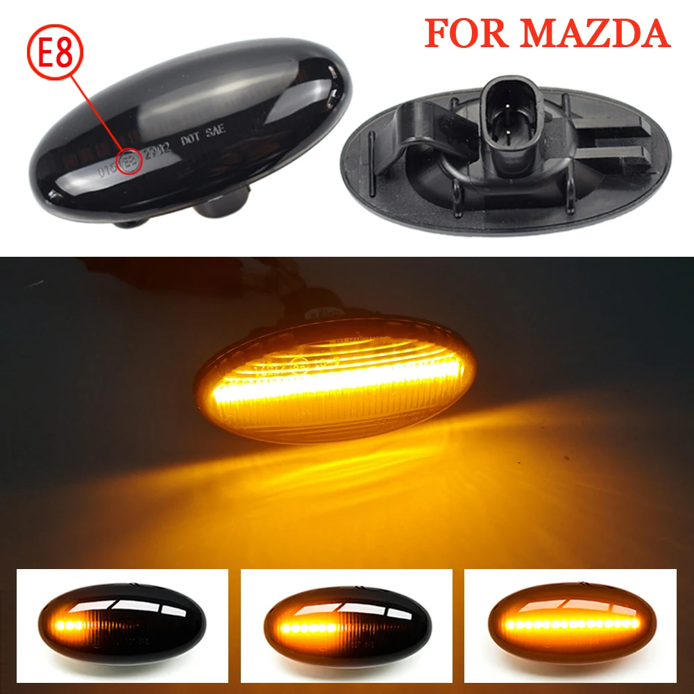 

Dynamic Blinker Turn Signal LED Flowing Water Blinker For Mazda 2 For Mazda 3 5 6 BT-50 MPV Side Marker light Car Accessories