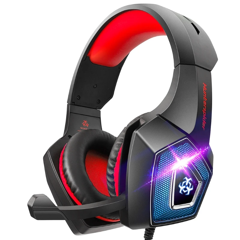 Breathable Gaming Headset Earmuffs with Cool Light Soft Head Cushion Premium Omnidirectional Microphone for Men Women | Электроника