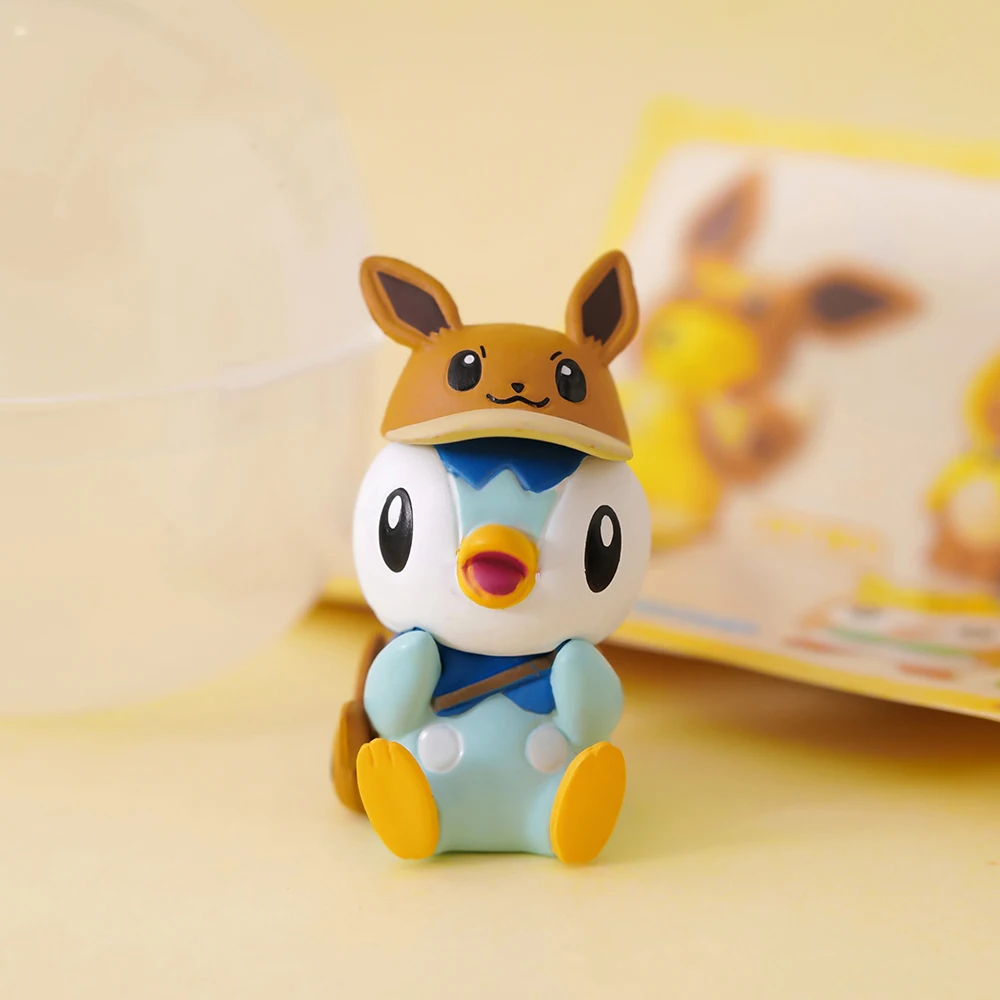 Покемон Takara Tomy 6 шт./компл. Pikachu Eevee фигурка большая голова кукла эльф шар Детская