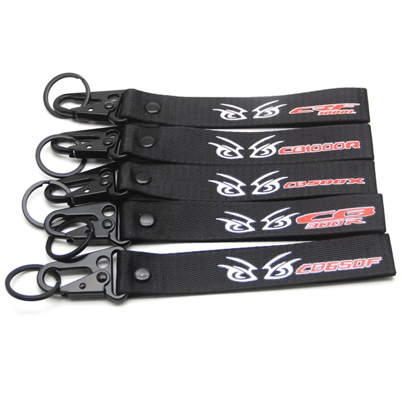 

For Honda CB300R CB500X CB650F CB1000R CRF1000L Motorcycle Car Key Chain Woven Key Ring Tag Label Chain
