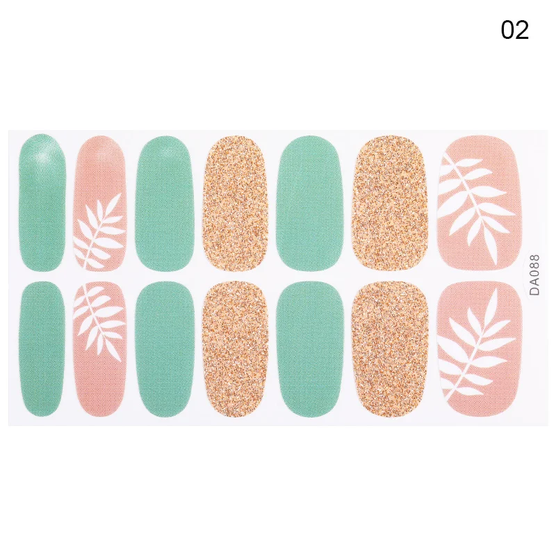 14 шт./Лист Цветы Ногтей Обертывания Красная Роза Nail Art Полный Наклейки BORN PRETTY MDS1013#23251 - Цвет: DA088