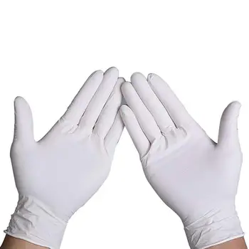 

100PCS Nitrile Gloves Multiuse Oil Proof Disposable Gloves Rubber Gloves Food Grade Waterproof Disposable Safety Gloves