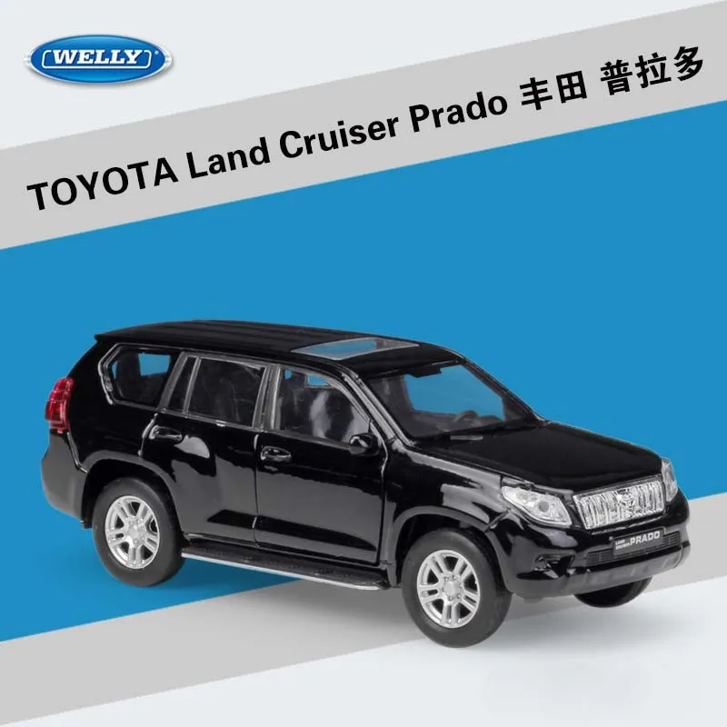 

WELLY Diecast 1:36 Car Off-Road Vehicle TOYOTA Land Cruiser Prado Pull Back Car ORV Model Car Metal Alloy Toy Car For Kids Gift