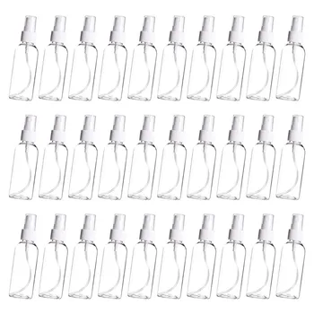

30pcs Transparent Empty Spray Bottles 50ml Plastic Mini Refillable Container Empty Cosmetic Containers 50ml 2020 New