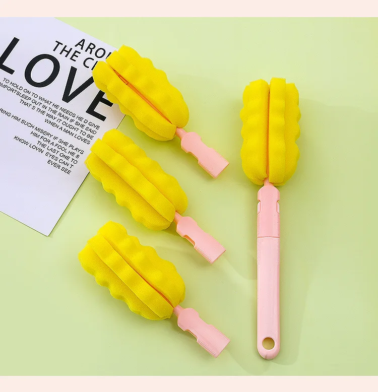 

Cheng bei er Sponge Bottle Brush Multi-Purpose Set Cup Brush-Replacement Head Brush a Four duo yong shua 8007