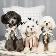 Осенне-зимние кашемировые утеплительные накидки для домашних животных, теплое пальто Мишка, собака, кошка одежда для маленькой собаки