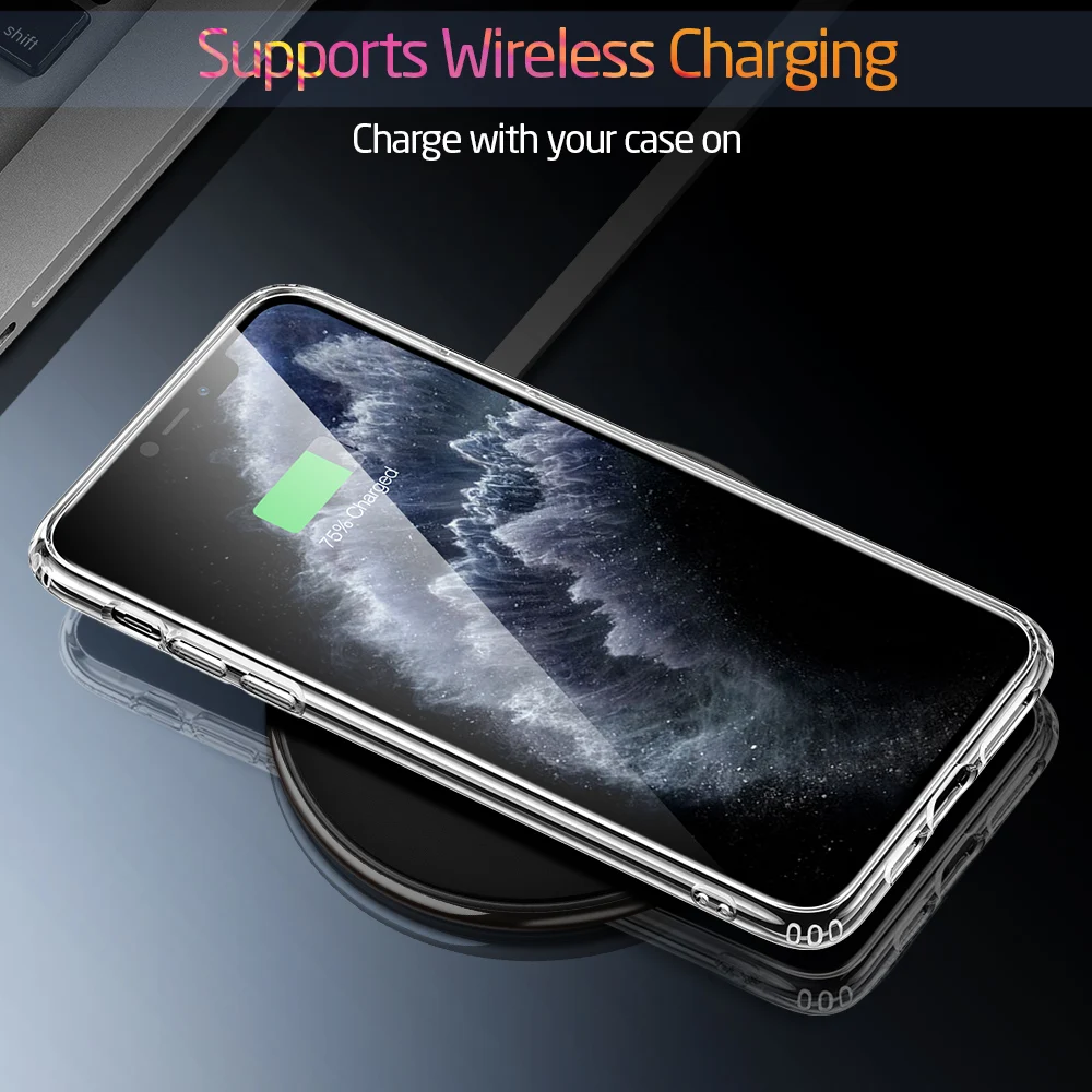 ESR Tempered Glass Case for iPhone 11 11Pro Max Shockproof Luxury Bumper Case for iPhone 11 Pro Max Mirror Cover Glass Cases