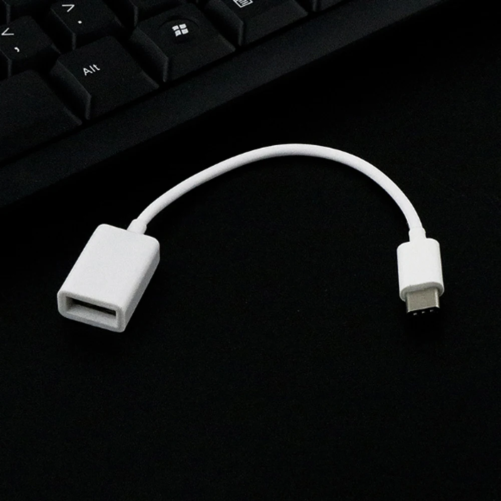 100 шт. высокоскоростной USB 2,0 Женский OTG разъем для передачи данных Кабель-адаптер источник питания зарядный шнур провод для type-C
