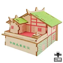 Китай Jiuzhai Лазерная версия 3D деревянные 3D головоломки модель головоломки DIY модель