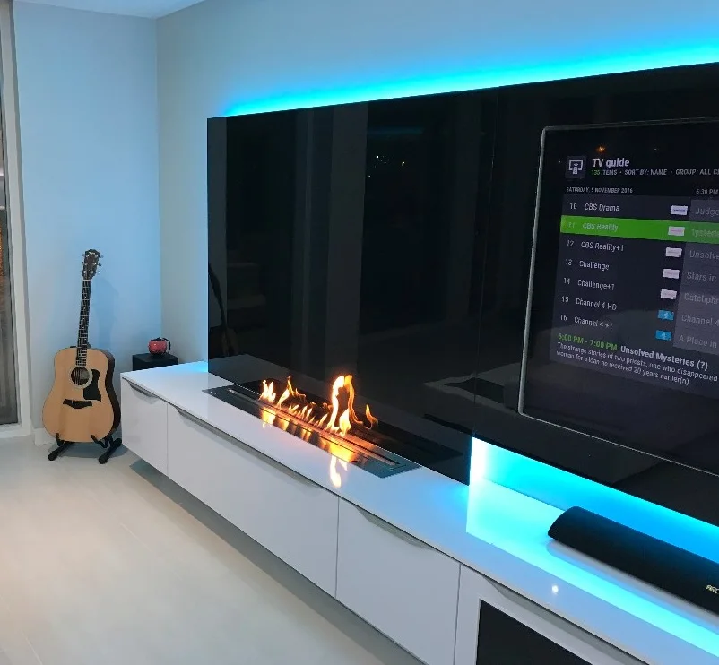 

hot sale 30 inch indoor remote control fireplace insert with bio ethanol fuel
