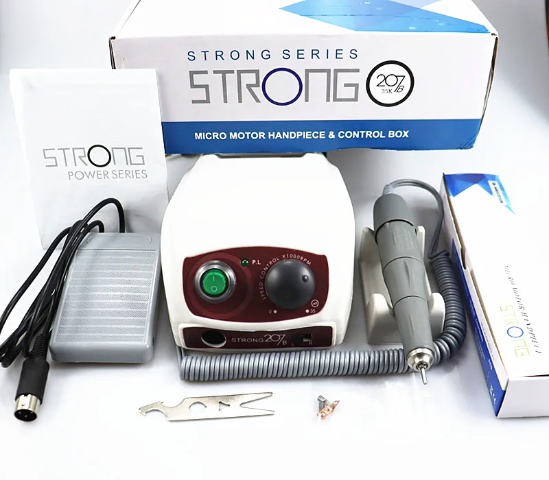 STRONG 210/207B 65w 50000RPM Nail drill STRONG PRO 105LN  Manicure machine For polishing nail pedicure Nail Art drill machine 3