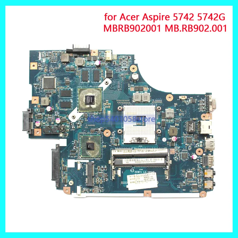 

MBRB902001 MB.RB902.001 PEW71 LA-5894P for Acer Aspire 5742 5742G NoteBook PC Laptop Motherboard Mainboard Tested
