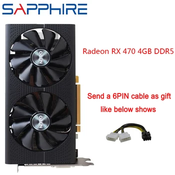 

SAPPHIRE AMD Radeon RX470 4GB DDR5 Graphics Cards Gaming PC GPU RX470 256bit GDDR5 PCI Express 3.0 Desktop Used Card Computer