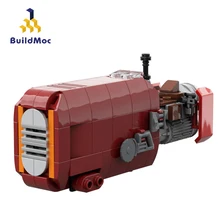 Buildmoc-modelo de motocicleta de Star Movie para niños, MOC-56363, Juguetes de bloques de construcción, el despertar de la fuerza, Rey