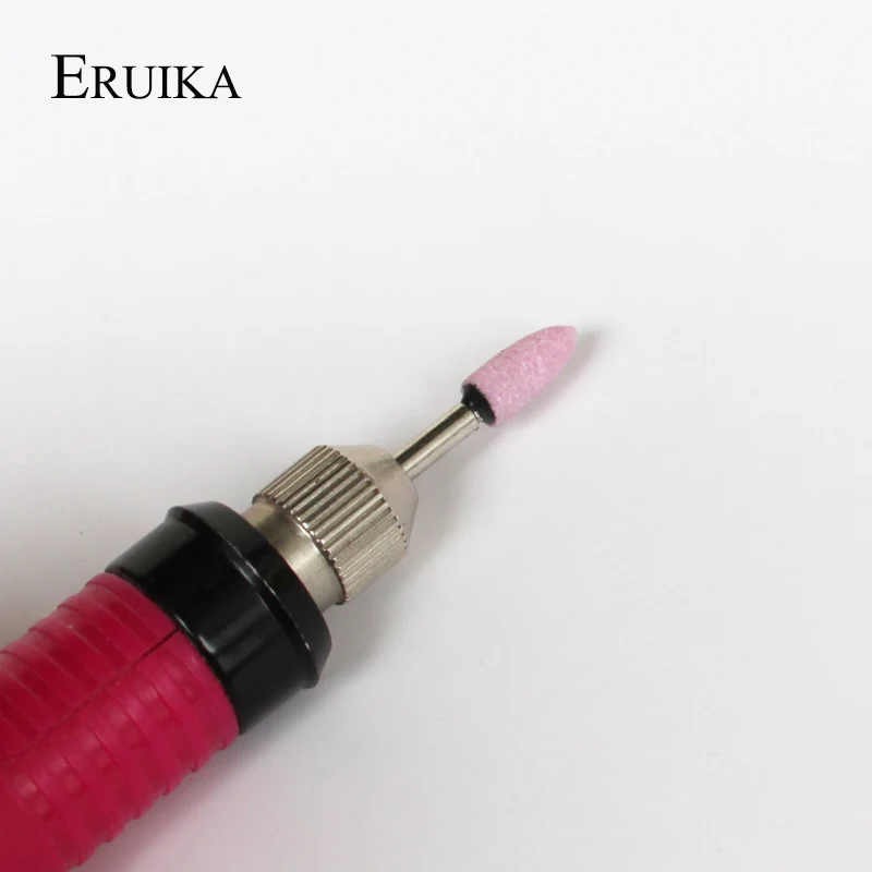ERUIKA 1PC Ceramic Stone Pointed Sharp Nail Bits Korund Matieral Electric Nail Drill Machine Nail File Nail Cutter 6
