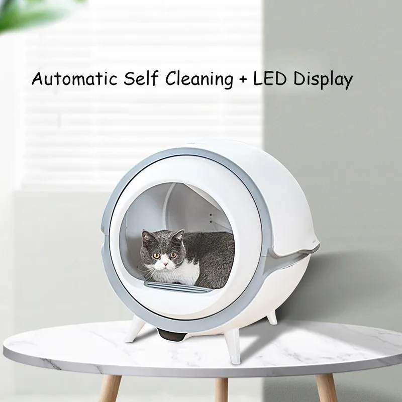 Bac A Litiere Intelligent Et Automatique Pour Chats Toilette Autonettoyante Bac A Sable Sterilisation Uv Pour Chats Grand Bac A Litiere Aliexpress