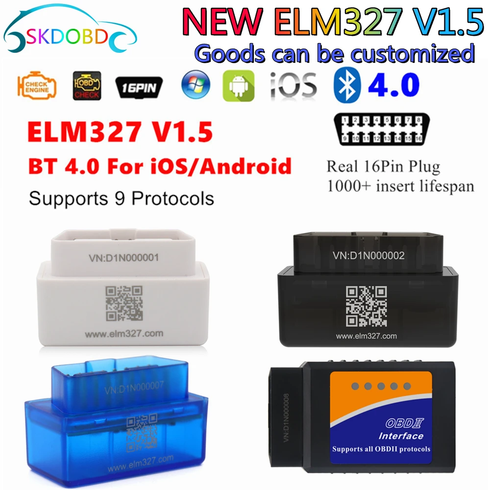 Последняя версия мини-сканера ELM327 V1.5 WIFI Bluetooth 4 0 Автомобильный Диагностический