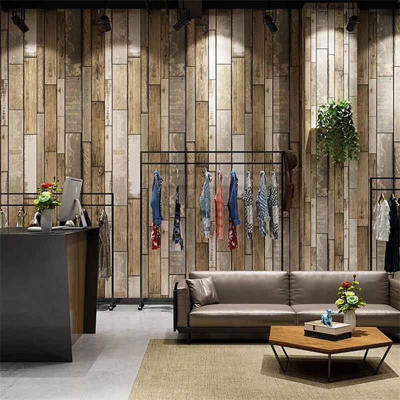Beibehang Fashion 3d Wallpaper Roll Wood Grain Wind Studio Restaurant Gym Wallpaper Store Hair Salon Living Room 3d Wallpaper Flocking Wallpaper 3d Wallpaperwallpaper Bedroom Aliexpress