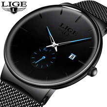 LIGE Quartz Watch Women For Men Watch Top Brand Luxury Unique Design Fashion Watches Unisex Ultra Thin Wrist Watch Para Hombre LIGE Quartz Watch Women For Men Watch Top Brand Luxury Unique Design Fashion Watches Unisex Ultra Thin Wrist Watch Para Hombre