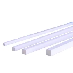 5PCS White Square Tube 3-10mm Plastic ABS Hollow Square Pipe 25cm Length for DIY Building Model Toy Accessories
